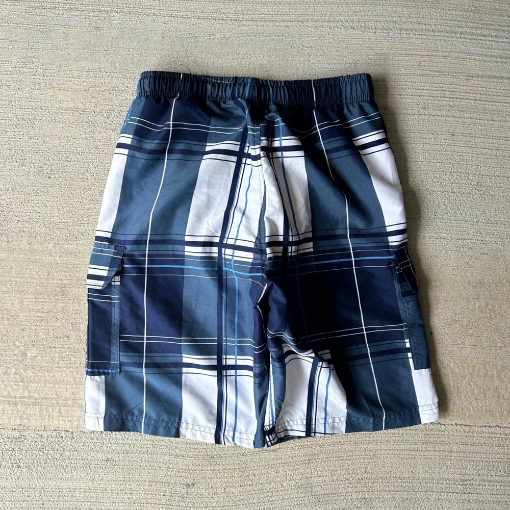 Vintage 2000s Y2K US Polo Assn Mens Plaid Swim Trunks